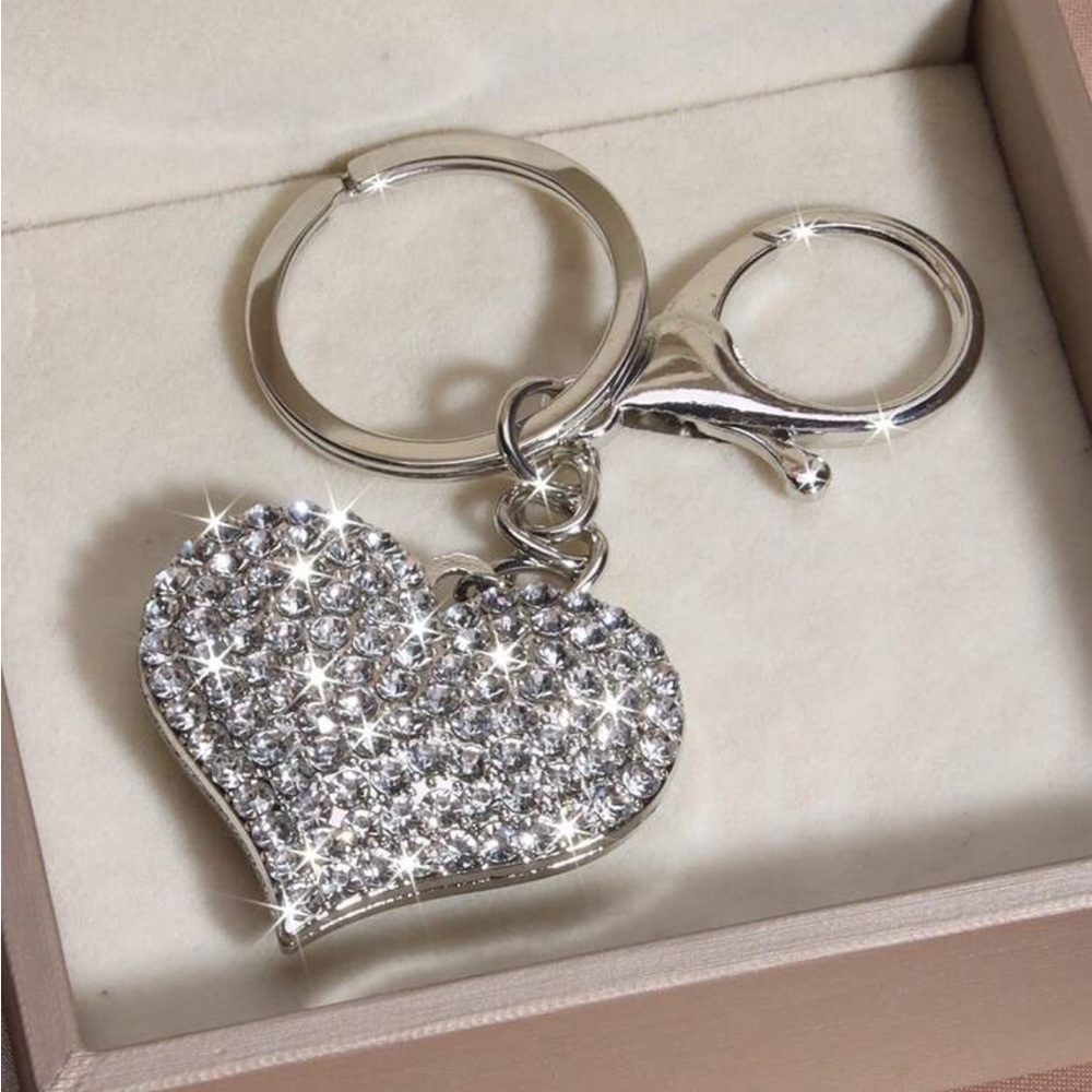 Silver Heart Keychain